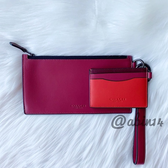 NWT Coach SLG Trio in Colorblock Leather - Picture 2 of 9